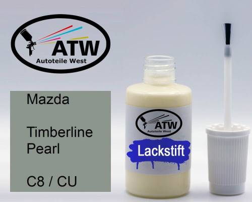 Mazda, Timberline Pearl, C8 / CU: 20ml Lackstift, von ATW Autoteile West.